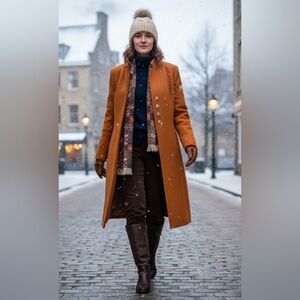 O ORDERPLUS Women's Coat Orange Size XL.